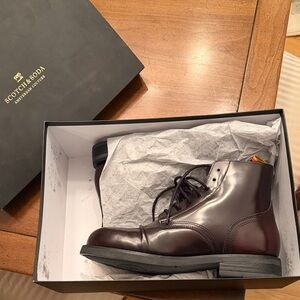 Scotch & Soda Men's Dark Brown Leather Boots